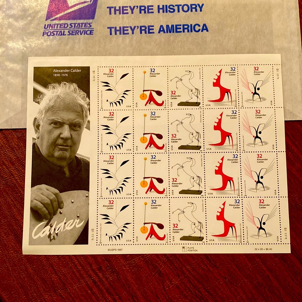 USPS Commemorative Alexander Calder Full Sheet Stamps
